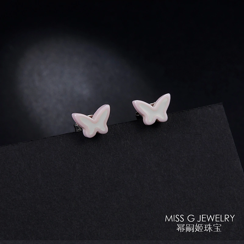 Pink Butterfly Earrings large jewelry factory,OEM/ODM Jewelry Trade processing customized,Wholesale jewelry manufacturer