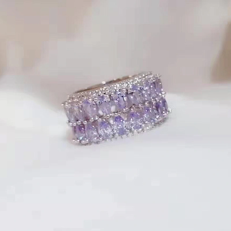 Crystal Ring S925 Silver Ring large jewelry factory,OEM/ODM Jewelry Trade processing customized,Wholesale jewelry manufacturer