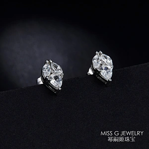 Fashion Leaf-shaped Ear Drop 925 Silver Middle Ear Nails large jewelry factory,OEM/ODM Jewelry Trade processing customized,Wholesale jewelry manufacturer