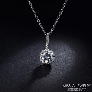 Simple atmospheric Zircon Necklace Pendant S925 Silver Pendant hot-selling jewelry factory customization