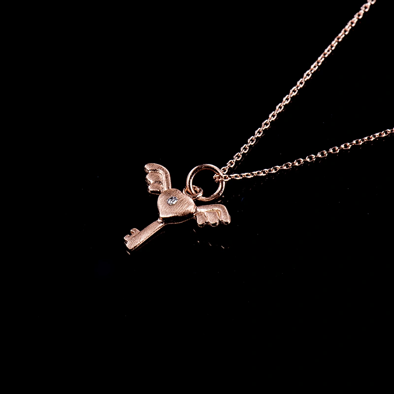 Angel wing key pendant large jewelry factory,OEM/ODM Jewelry Trade processing customized,Wholesale jewelry manufacturer