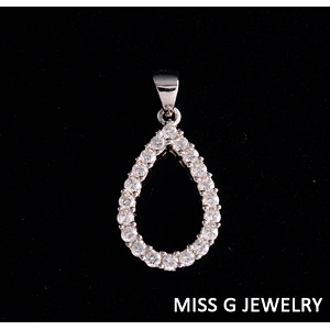 Droplet Zircon Pendant large jewelry factory,OEM/ODM Jewelry Trade processing customized,Wholesale jewelry manufacturer