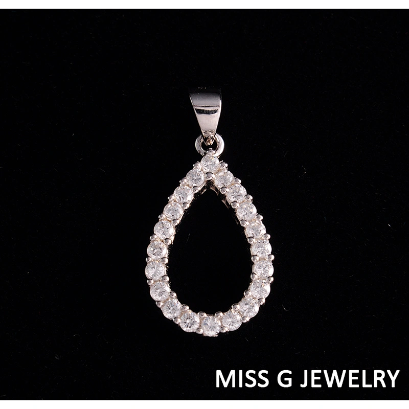 Droplet Zircon Pendant large jewelry factory,OEM/ODM Jewelry Trade processing customized,Wholesale jewelry manufacturer
