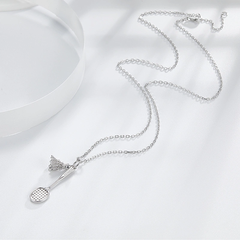 Badminton Pendant Necklace large jewelry factory,OEM/ODM Jewelry Trade processing customized,Wholesale jewelry manufacturer