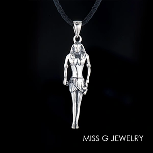 S925 silver Egyptian Pharaoh Pendant large jewelry factory,OEM/ODM Jewelry Trade processing customized,Wholesale jewelry manufacturer