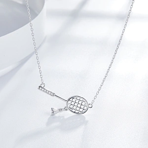 Badminton Pendant Necklace large jewelry factory,OEM/ODM Jewelry Trade processing customized,Wholesale jewelry manufacturer