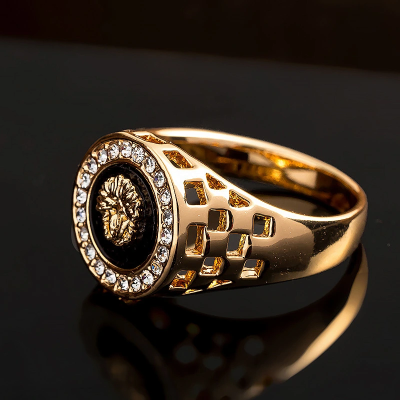 Zircon-inlaid Men's Ring large jewelry factory,OEM/ODM Jewelry Trade processing customized,Wholesale jewelry manufacturer