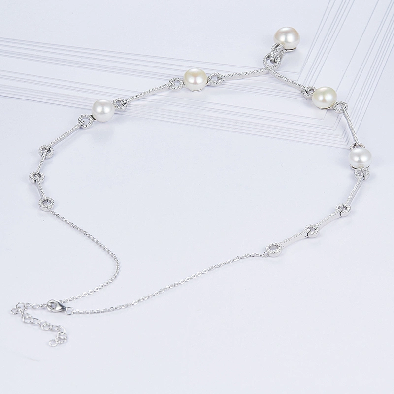 Pearl Necklace 925 Pearl Necklace personality processing custom wholesale jewelry factory,Fashion Necklace