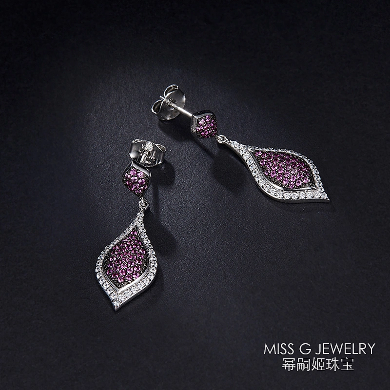 Charming petal style eardrop S925 Silver Earrings large jewelry factory,OEM/ODM Jewelry Trade processing customized,Wholesale jewelry manufacturer