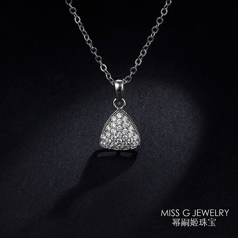 Triangle Pendant S925 Silver Fashion Pendant Zircon jewelry