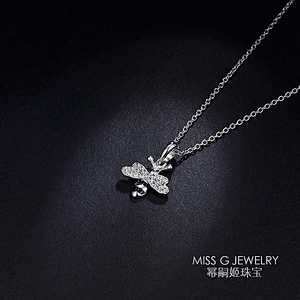 Zirconium inlaid bee Pendant OEM/ODM Jewelry Trade processing customized,Wholesale jewelry manufacturer