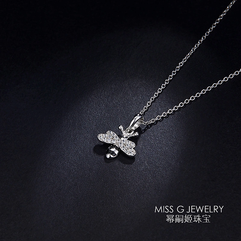 Zirconium inlaid bee Pendant OEM/ODM Jewelry Trade processing customized,Wholesale jewelry manufacturer