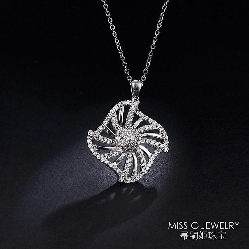 Trendy Pendant S925 Silver Fashion Pendant inlaid with zircon