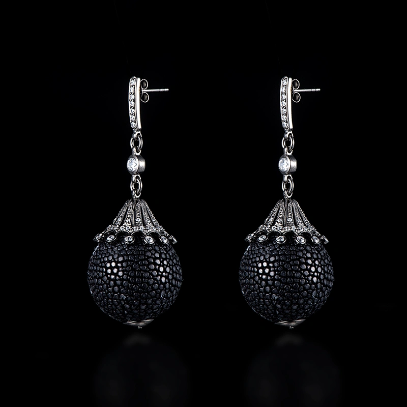 S925 Silver Fashion Individual Zircon Earrings large jewelry factory,OEM/ODM Jewelry Trade processing customized,Wholesale jewelry manufacturer