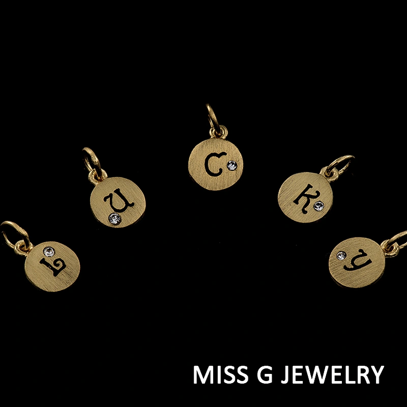 Twenty-six-letter Zircon Pendant large jewelry factory,OEM/ODM Jewelry Trade processing customized,Wholesale jewelry manufacturer