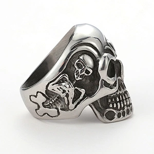 Bullet Skull Ring large jewelry factory,OEM/ODM Jewelry Trade processing customized,Wholesale jewelry manufacturer
