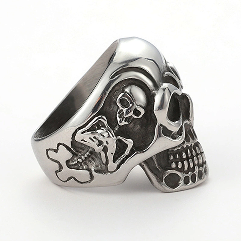 Bullet Skull Ring large jewelry factory,OEM/ODM Jewelry Trade processing customized,Wholesale jewelry manufacturer