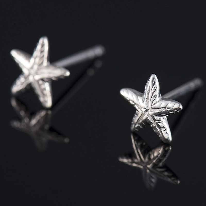 925 Silver Star Earrings LADIES EARRINGS large jewelry factory,OEM/ODM Jewelry Trade processing customized,Wholesale jewelry manufacturer