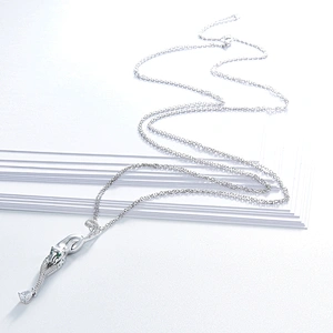 S925 silver cheetah Necklace Pendant Guangzhou Panyu high-grade pure silver jewelry processing factory