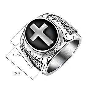Jesus Cross Ring large jewelry factory,OEM/ODM Jewelry Trade processing customized,Wholesale jewelry manufacturer