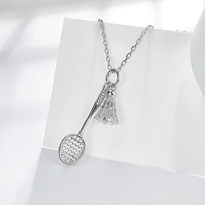 Badminton Pendant Necklace large jewelry factory,OEM/ODM Jewelry Trade processing customized,Wholesale jewelry manufacturer
