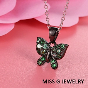 Butterfly Zircon Pendant large jewelry factory,OEM/ODM Jewelry Trade processing customized,Wholesale jewelry manufacturer