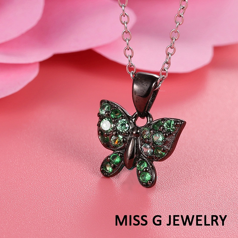 Butterfly Zircon Pendant large jewelry factory,OEM/ODM Jewelry Trade processing customized,Wholesale jewelry manufacturer