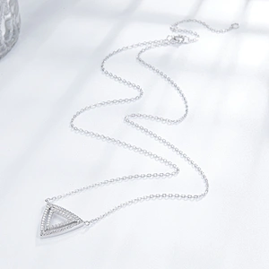 Zircon-inlaid triangular hollow Pendant large jewelry factory,OEM/ODM Jewelry Trade processing customized,Wholesale jewelry manufacturer