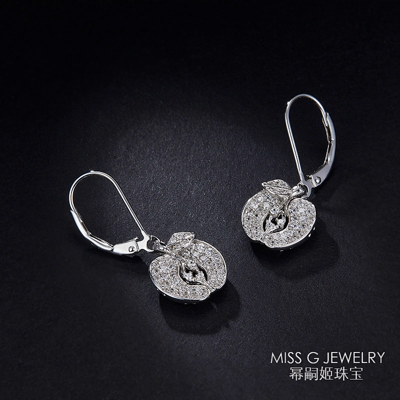 New Apple 925 Ear Nails Pure Silver Earrings large jewelry factory,OEM/ODM Jewelry Trade processing customized,Wholesale jewelry manufacturer