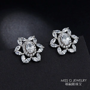 Fashion Jewelry S925 Silver Sunflower Simple Ear Nails Simple Atmosphere large jewelry factory,OEM/ODM Jewelry Trade processing customized,Wholesale jewelry manufacturer