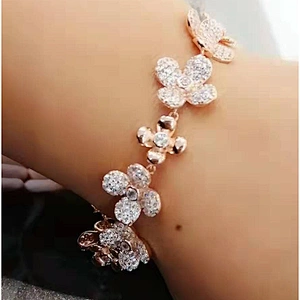 Women's Bracelet Girl Bracelet Rose Gold Bracelet large jewelry factory,OEM/ODM Jewelry Trade processing customized,Wholesale jewelry manufacturer