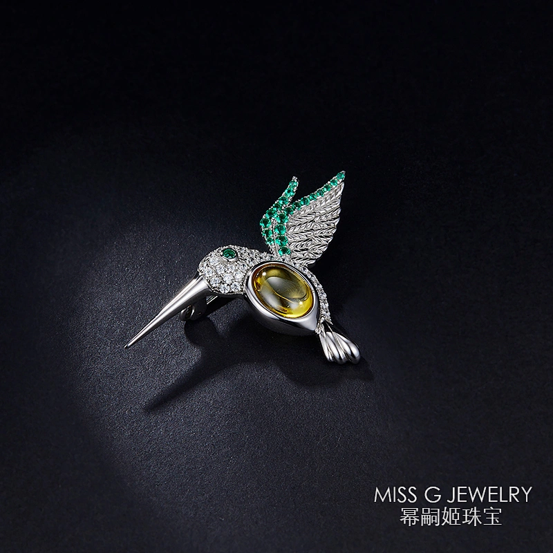 Flower and Bird Brooch silver jewellery large jewelry factory,OEM/ODM Jewelry Trade processing customized,Wholesale jewelry manufacturer