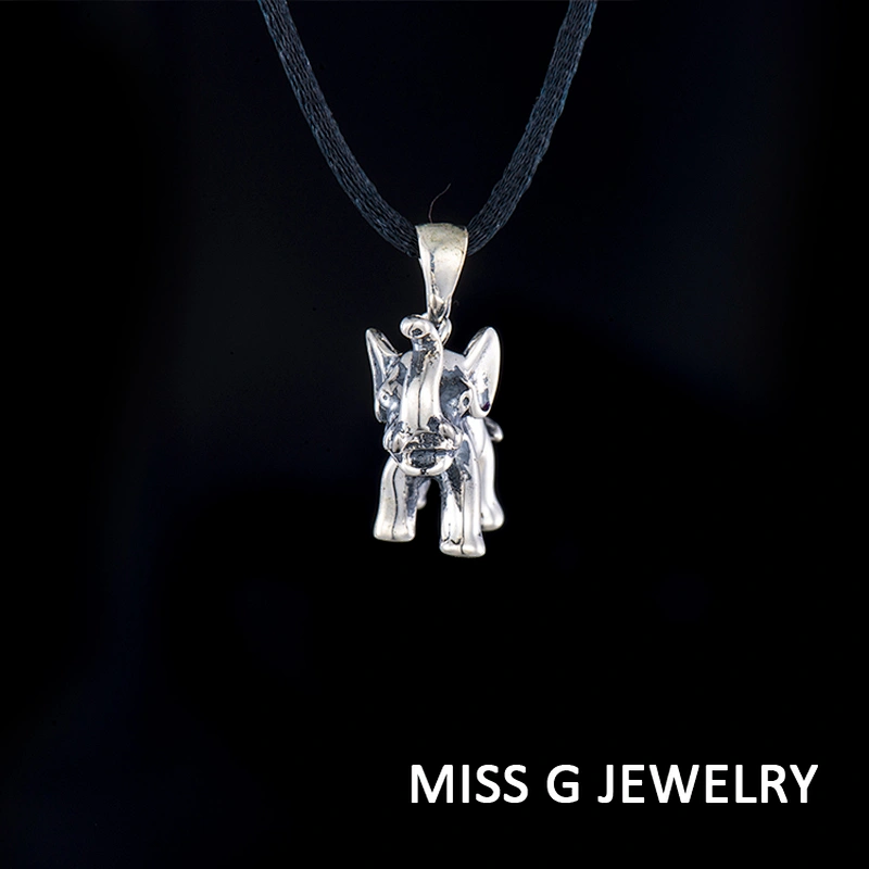 S925 Elephant Silver Pendant large jewelry factory,OEM/ODM Jewelry Trade processing customized,Wholesale jewelry manufacturer