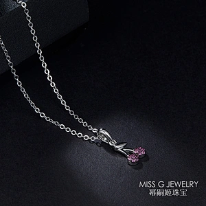 silver chain simple engagement Pendant OEM/ODM Jewelry Trade processing customized,Wholesale jewelry manufacturer