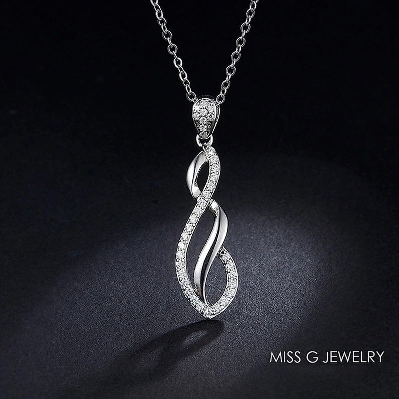 Jewelry Factory Customized S925 Silver Pendant Hot Selling Wave Silver Necklace Pendant
