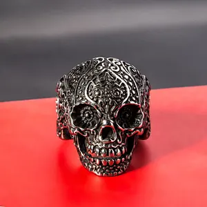Skull Ring large jewelry factory,OEM/ODM Jewelry Trade processing customized,Wholesale jewelry manufacturer