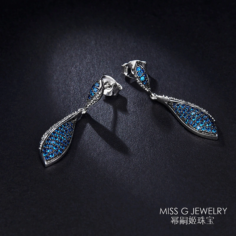 Sapphire Earrings large jewelry factory,OEM/ODM Jewelry Trade processing customized,Wholesale jewelry manufacturer