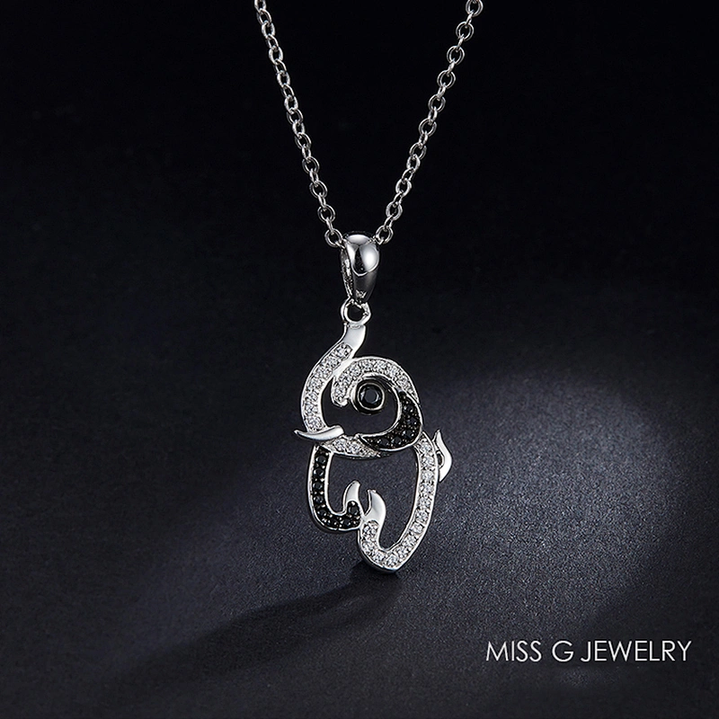 Hot-selling elephant zircon pendant jewelry manufacturers wholesale S925 Silver Pendant processing customization