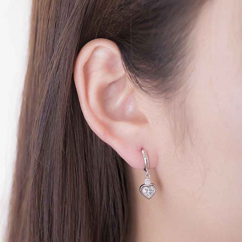 Zircon loving Earrings large jewelry factory,OEM/ODM Jewelry Trade processing customized,Wholesale jewelry manufacturer