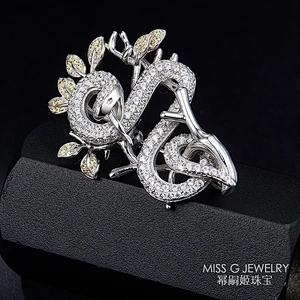 silver jewellery Brooch large jewelry factory,OEM/ODM Jewelry Trade processing customized,Wholesale jewelry manufacturer
