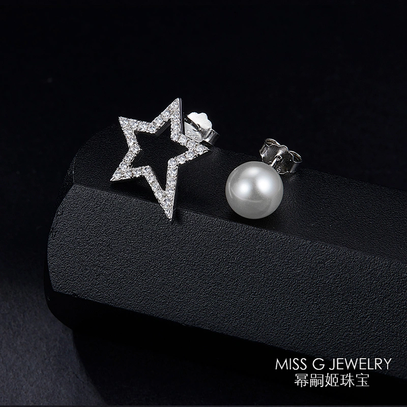 Fashion Simple Pentagonal Star Beads with Earrings large jewelry factory,OEM/ODM Jewelry Trade processing customized,Wholesale jewelry manufacturer