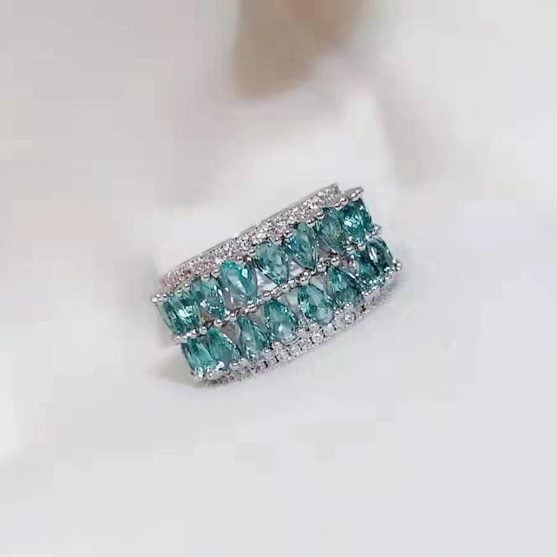 Crystal Ring S925 Silver Ring large jewelry factory,OEM/ODM Jewelry Trade processing customized,Wholesale jewelry manufacturer