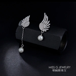 Fashion Pearl 925 Silver Earrings large jewelry factory,OEM/ODM Jewelry Trade processing customized,Wholesale jewelry manufacturer
