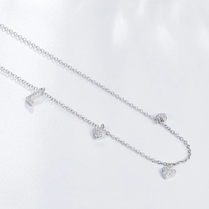 Zircon Necklace LOVE Necklace 925 sterling silver inlay zircon animals jewelry factory,missgjewelry.com