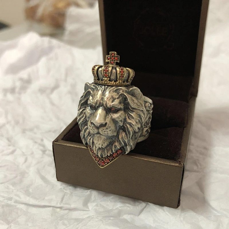 Lion Head Ring mens rings large jewelry factories, OEM/ODM jewelry trade processing customized, jewelry wholesale manufacturers