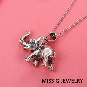 S925 Elephant Silver Pendant large jewelry factory,OEM/ODM Jewelry Trade processing customized,Wholesale jewelry manufacturer
