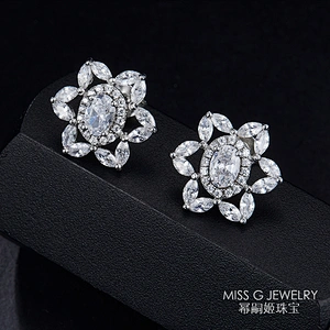 Fashion Jewelry S925 Silver Sunflower Simple Ear Nails Simple Atmosphere large jewelry factory,OEM/ODM Jewelry Trade processing customized,Wholesale jewelry manufacturer