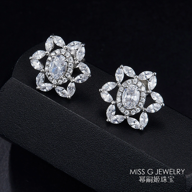 Fashion Jewelry S925 Silver Sunflower Simple Ear Nails Simple Atmosphere large jewelry factory,OEM/ODM Jewelry Trade processing customized,Wholesale jewelry manufacturer