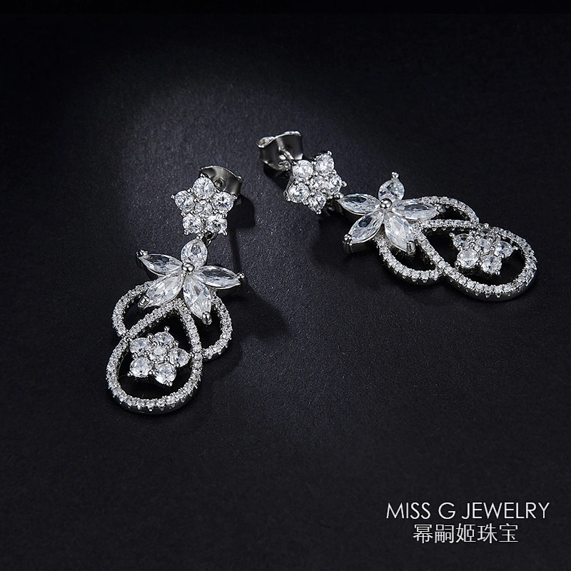 S925 Silver Earrings Fashion Girl Jewelry large jewelry factory,OEM/ODM Jewelry Trade processing customized,Wholesale jewelry manufacturer