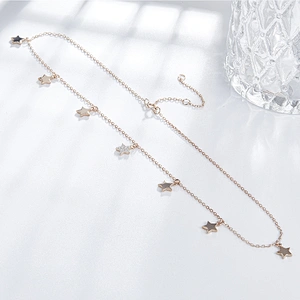 Lucky Star Rose Gold Pendant large jewelry factory,OEM/ODM Jewelry Trade processing customized,Wholesale jewelry manufacturer